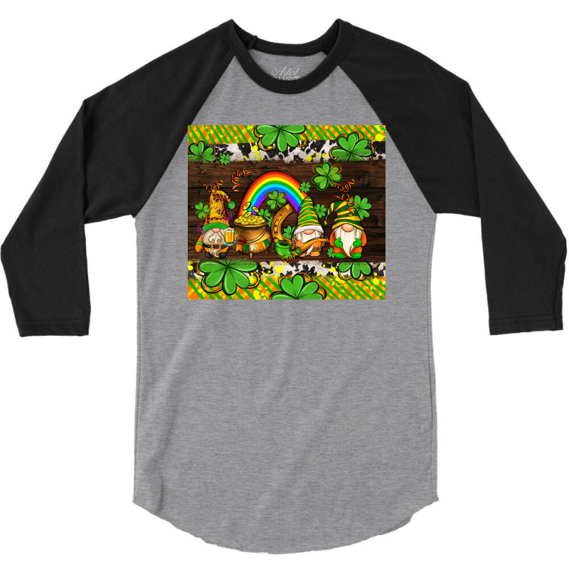 Western St Patricks Gnomes 3/4 Sleeve Shirt | Artistshot