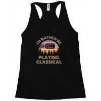 I'd Rather Be Playing Guitar Classical Guitar Headstock Vintage Sunset Racerback Tank | Artistshot