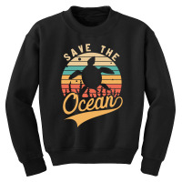 Save The Ocean Marine Sea Turtle Lover Youth Sweatshirt | Artistshot