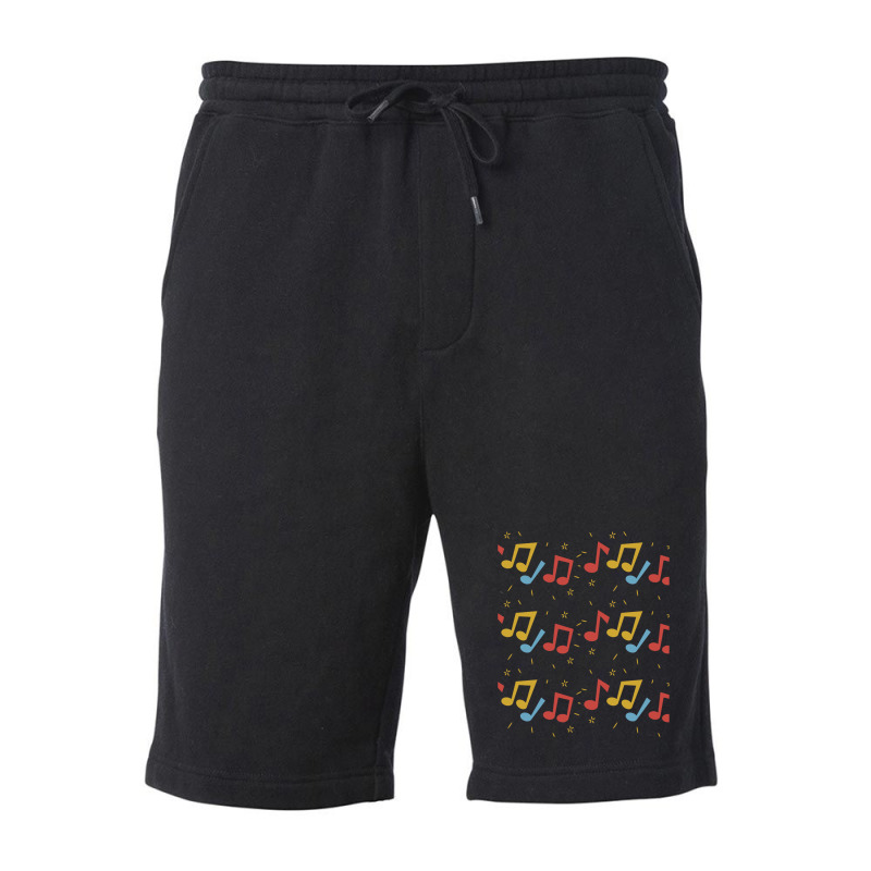 Colorful Music Notes. Fleece Short by CharlesZacharias | Artistshot