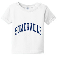 Somerville Massachusetts Ma Varsity Style Navy Text Tank Top Baby Tee | Artistshot