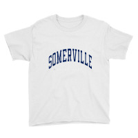 Somerville Massachusetts Ma Varsity Style Navy Text Tank Top Youth Tee | Artistshot