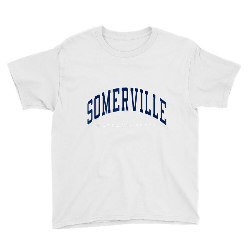 Somerville Massachusetts Ma Varsity Style Navy Text Tank Top Youth Tee | Artistshot