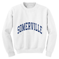 Somerville Massachusetts Ma Varsity Style Navy Text Tank Top Youth Sweatshirt | Artistshot