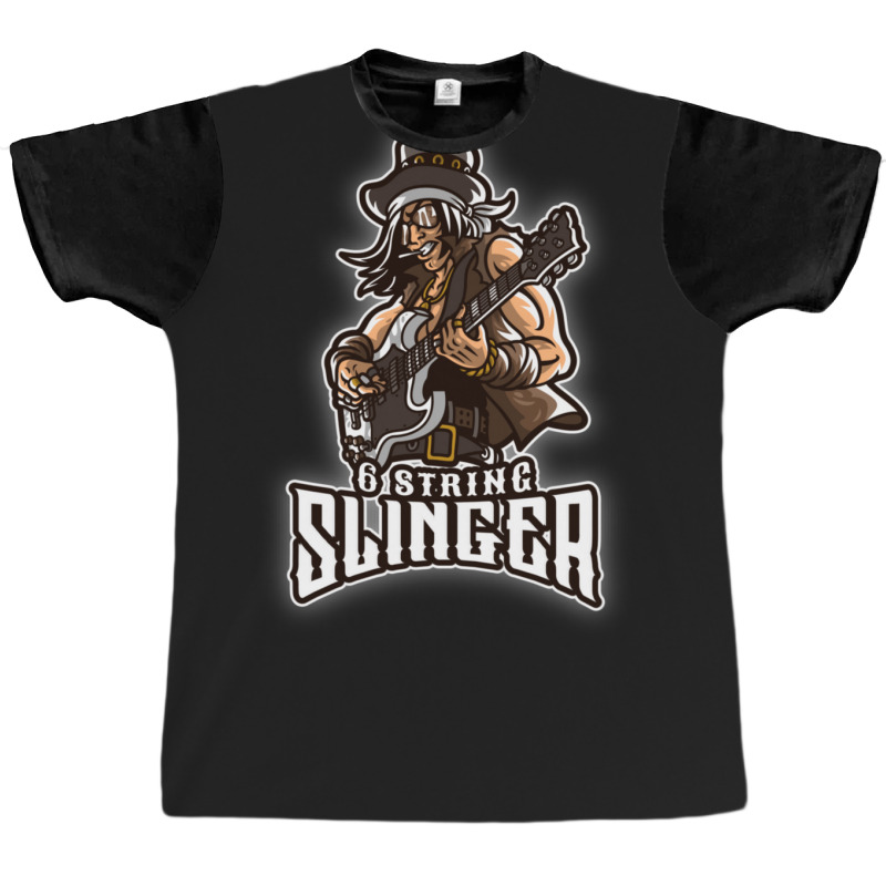 6 String Slinger Guitar Legend Graphic T-shirt by JennyDammarell | Artistshot