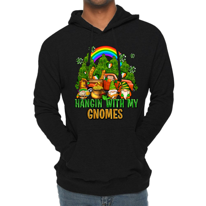 Hangin With My Gnomes With Rainbow Lightweight Hoodie | Artistshot