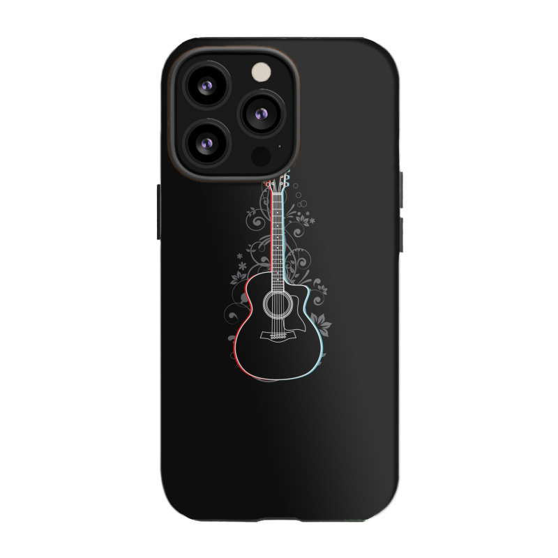 Acoustic Guitar 3d Outline Flowering Vines 1 Iphone 13 Pro Case | Artistshot