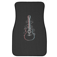 Acoustic Guitar 3d Outline Flowering Vines 1 Front Car Mat | Artistshot