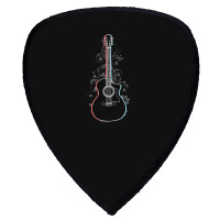 Acoustic Guitar 3d Outline Flowering Vines 1 Shield S Patch | Artistshot