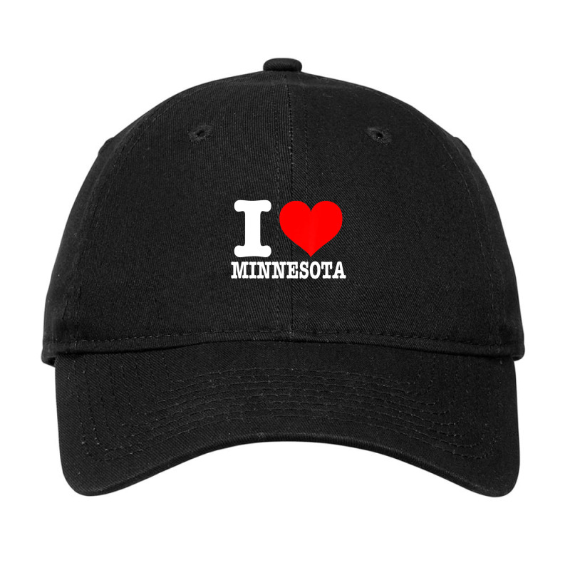 Hot Trend I Love Minnesota I Heart Minnesota Adjustable Cap | Artistshot