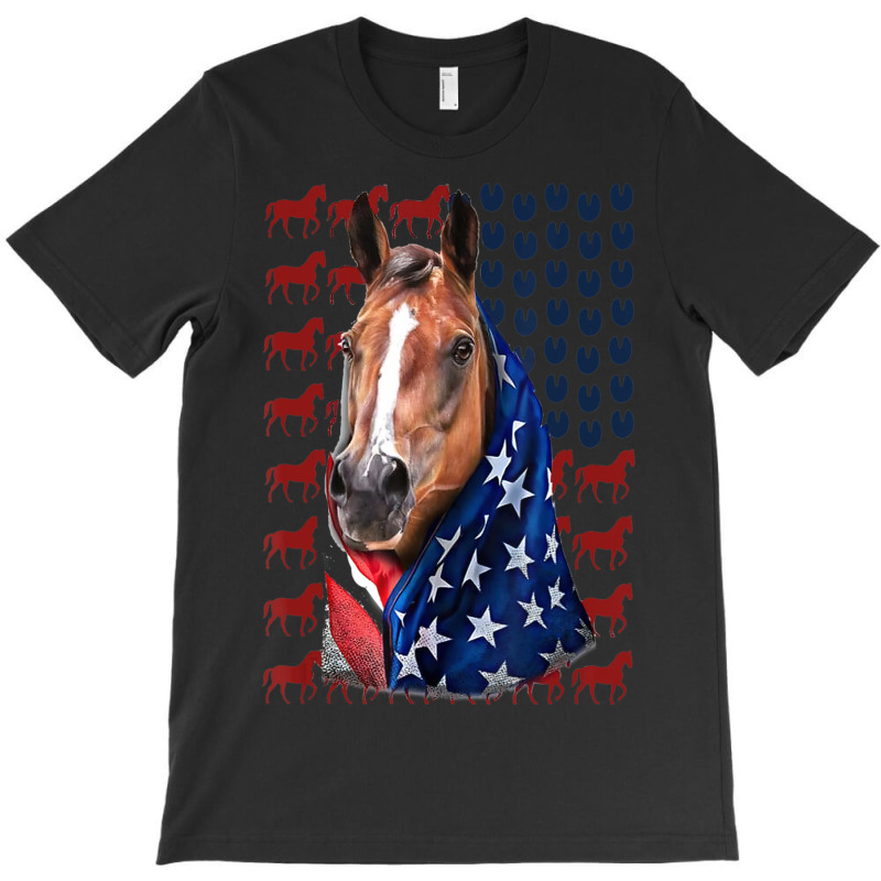 Hot Trend Patriotic Horse American Flag Horse 4th Of T-shirt | Artistshot