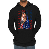 Hot Trend Patriotic Horse American Flag Horse 4th Of Lightweight Hoodie | Artistshot