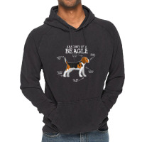 Beagle Lovers Dog Mom Funny Anatomy Of A Beagle Vintage Hoodie | Artistshot