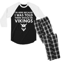 Limited Edition I Was Told There Would Be Vikings Horned Helmet Men's 3/4 Sleeve Pajama Set | Artistshot