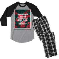 I Can Do All Things Through A Verse Taken Out Of Context Men's 3/4 Sleeve Pajama Set | Artistshot