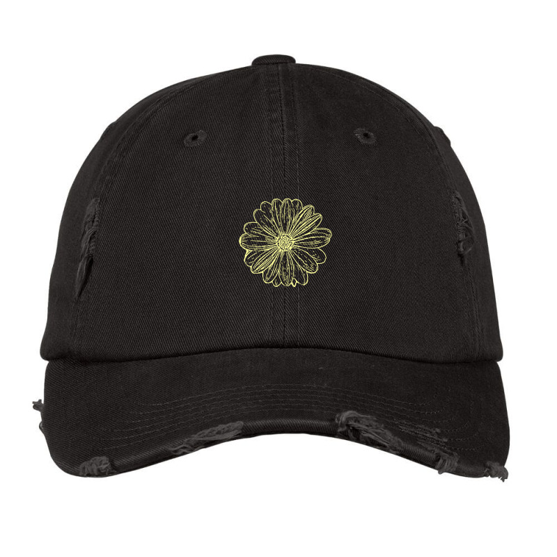 Trending Sunflower Ink Print Vintage Cap by poppyallen | Artistshot