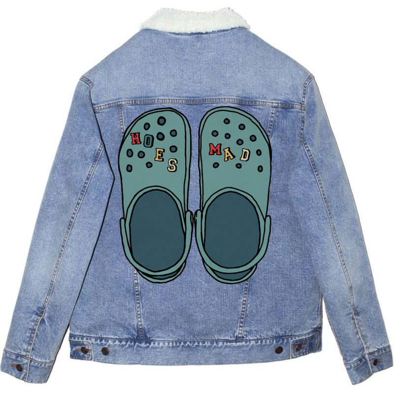 Hoes Mad Crocs Unisex Sherpa-Lined Denim Jacket by camojafurxhiv | Artistshot