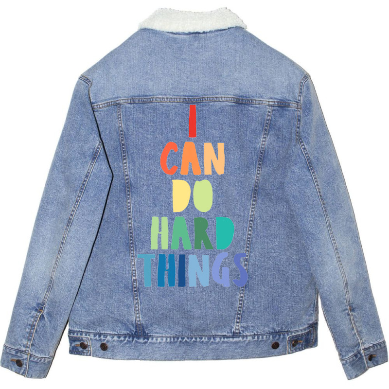 I Can Do Hard Things Unisex Sherpa-lined Denim Jacket | Artistshot