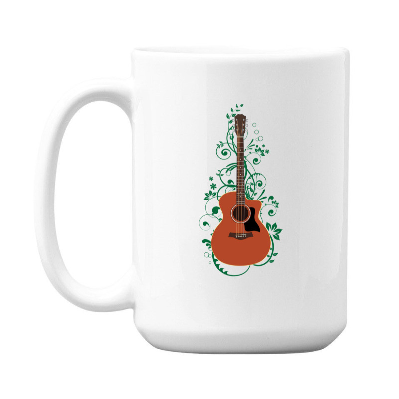 Mahogany Auditorium Acoustic Guitar Flowering Vines 1 15 Oz Coffee Mug | Artistshot