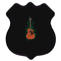 Mahogany Auditorium Acoustic Guitar Flowering Vines 1 Shield Patch | Artistshot