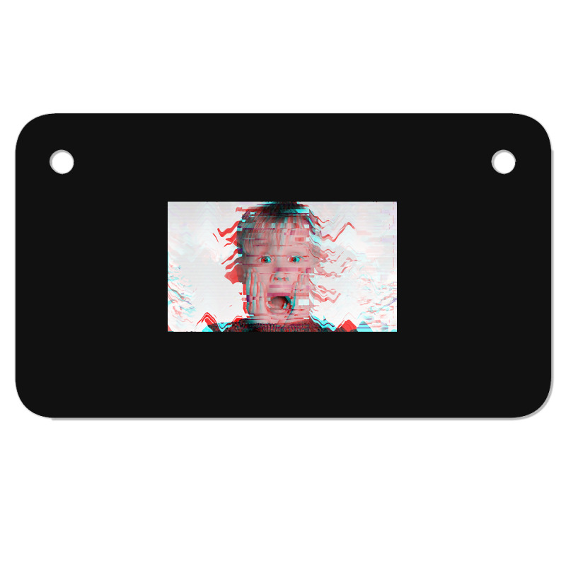 Hot Trend Glitched Home Alone Motorcycle License Plate | Artistshot