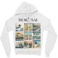 Hokusai   Collage Zipper Hoodie | Artistshot