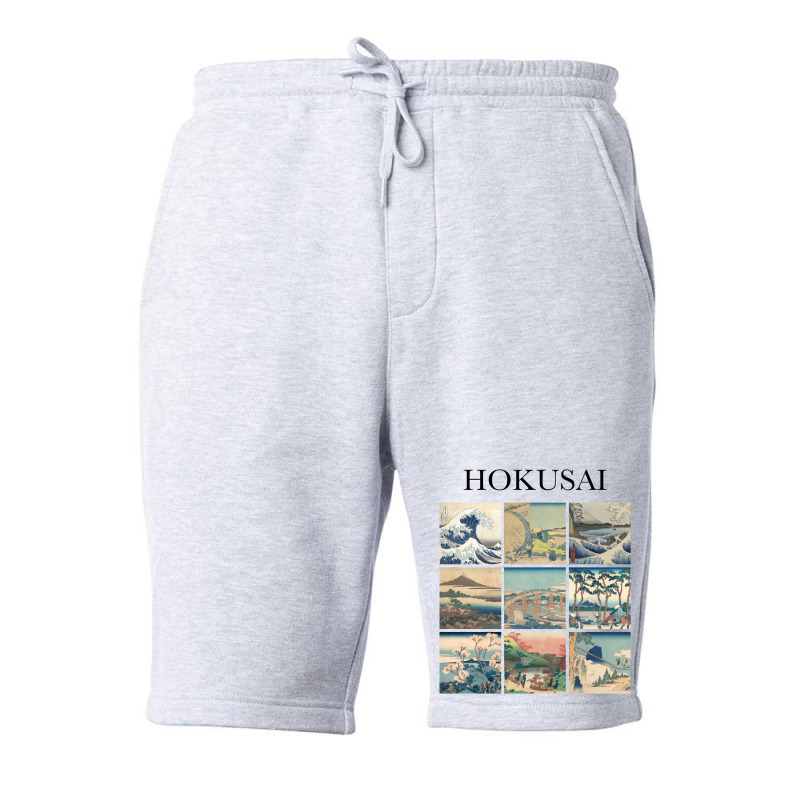 Hokusai   Collage Fleece Short by camojafurxhiv | Artistshot