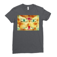 Cat And Bird By Paul Klee Favourite Artists Collection Poster Ladies Fitted T-shirt | Artistshot