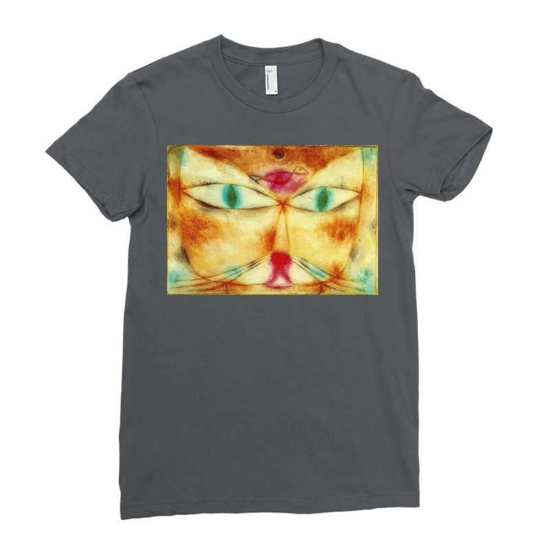 Cat And Bird By Paul Klee Favourite Artists Collection Poster Ladies Fitted T-Shirt by mukasatjatji5 | Artistshot