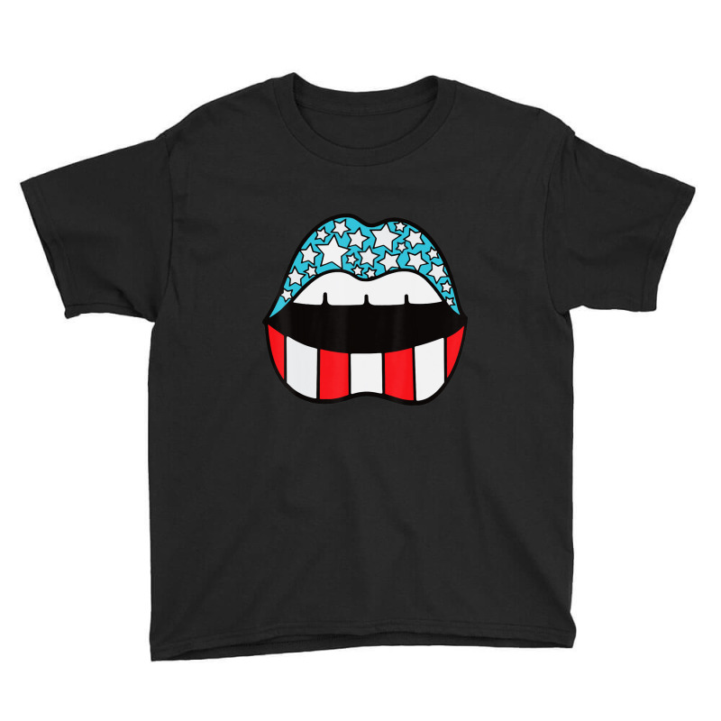 Trending Patriotic Patriotic Lips 4th Of July American Youth Tee by degreesgunner | Artistshot