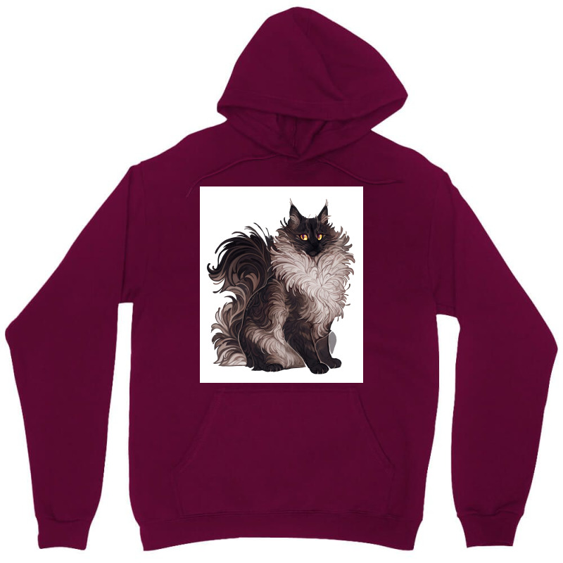 Black And White Cat Poster Blue Aesthetic Unisex Hoodie by globossterkyc | Artistshot