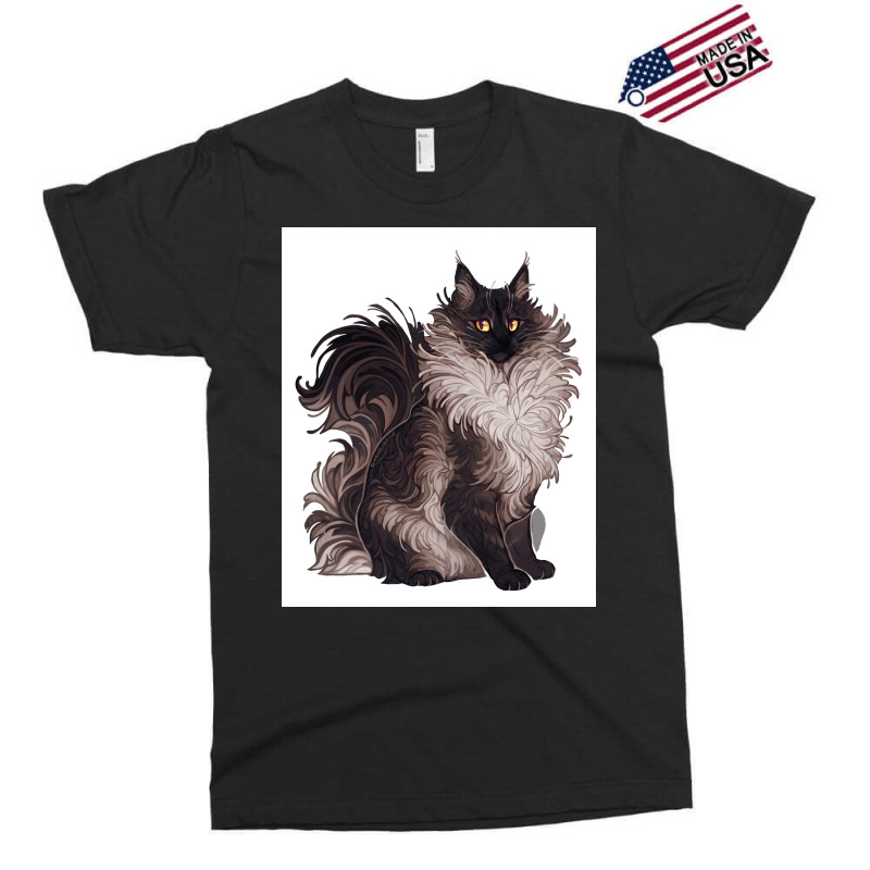 Black And White Cat Poster Blue Aesthetic Exclusive T-shirt by globossterkyc | Artistshot