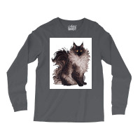 Black And White Cat Poster Blue Aesthetic Long Sleeve Shirts | Artistshot