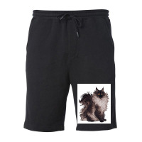 Black And White Cat Poster Blue Aesthetic Fleece Short | Artistshot