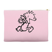 Calvin & Hobbes Comic Running Naked Accessory Pouches | Artistshot