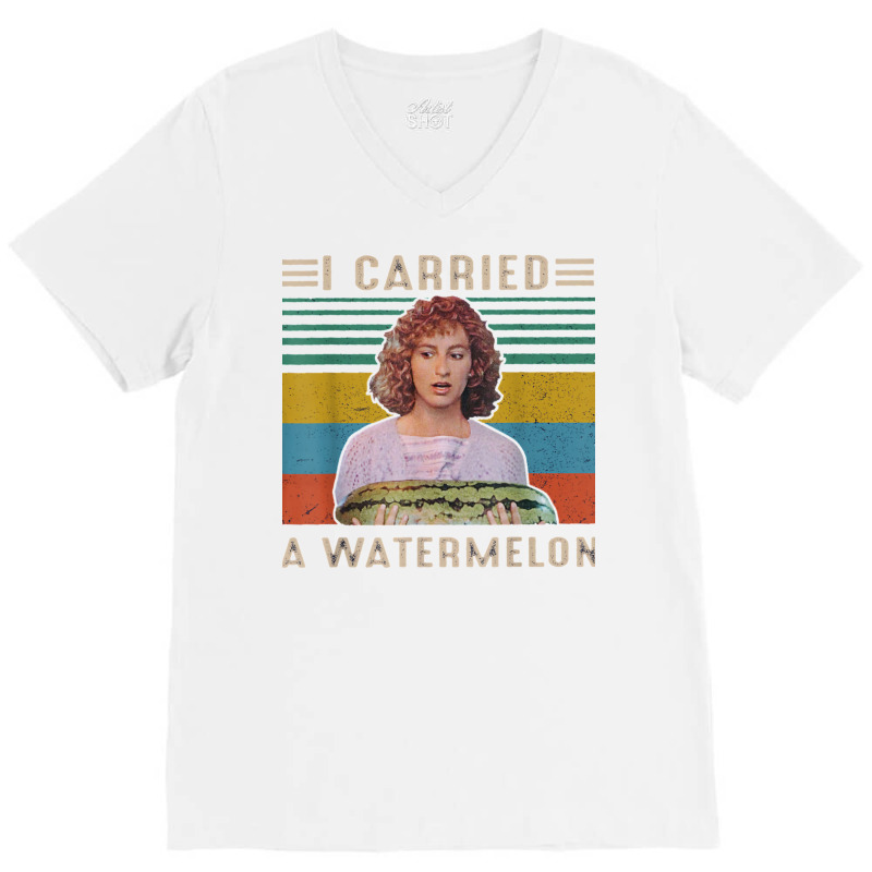 I Carried A Watermelon Vintage V-neck Tee | Artistshot