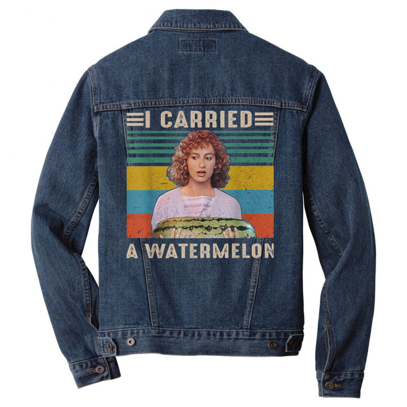 I Carried A Watermelon Vintage Men Denim Jacket | Artistshot