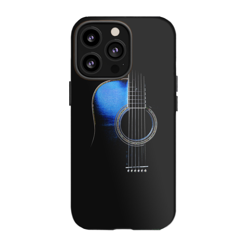 Blue Acoustic Guitar Hi-lite Essential iPhone 13 Pro Case by DanaJeanLolley | Artistshot