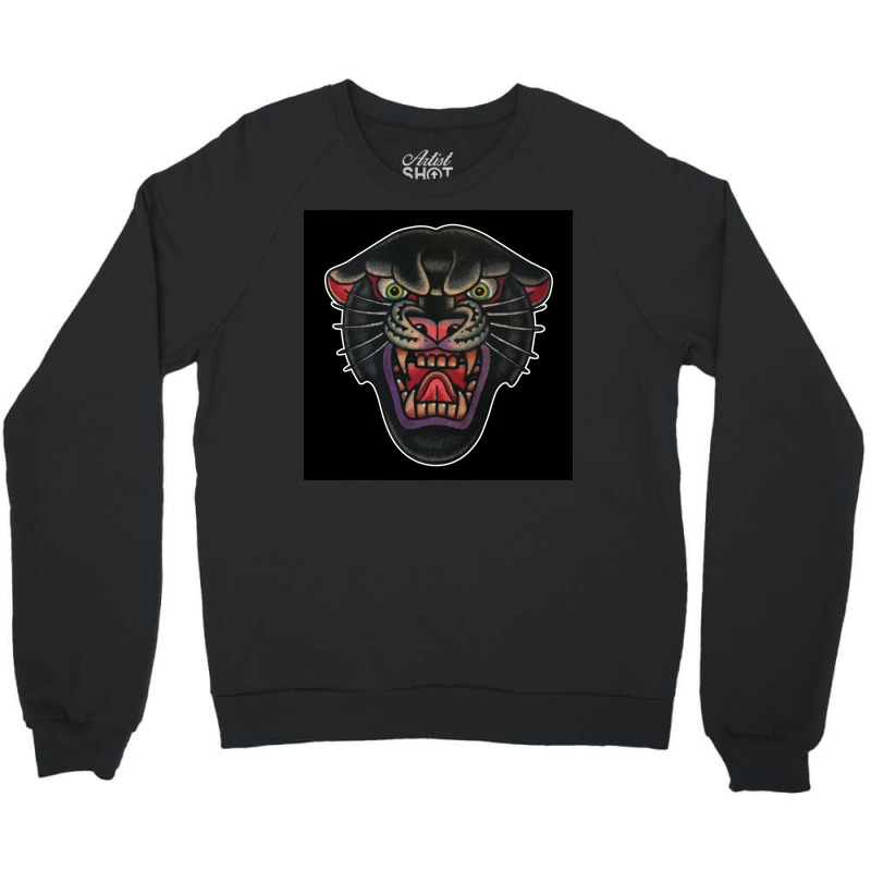 Black Panther Poster Hippie Crewneck Sweatshirt by globossterkyc | Artistshot