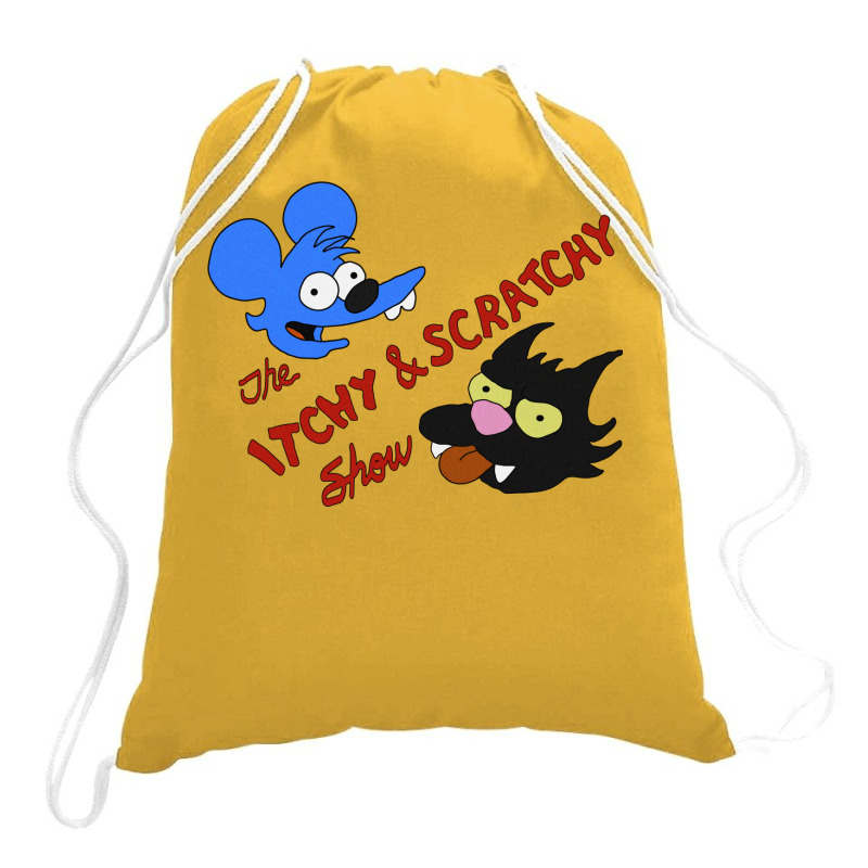 Itchy And Scratchy Drawstring Bags | Artistshot