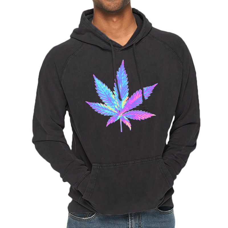 Holographic Weed Vintage Hoodie by camojafurxhiv | Artistshot