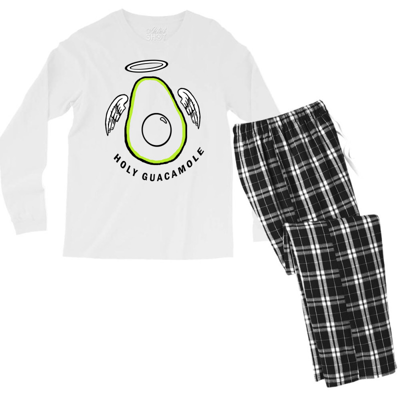 Holy Guacamole Avocado Men's Long Sleeve Pajama Set by camojafurxhiv | Artistshot