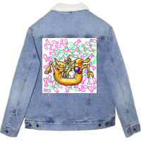 Celebrate Poster Aesthetic Unisex Sherpa-lined Denim Jacket | Artistshot