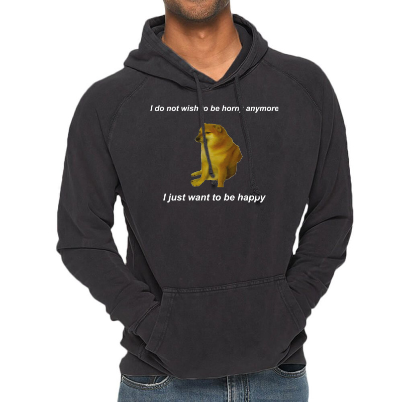 I Do Not Wish To Be Horny Anymore Vintage Hoodie | Artistshot