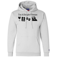 Womens I'm A Simple Woman Love Wine Flip Flops Dog 4x4 T Shirt Champion Hoodie | Artistshot