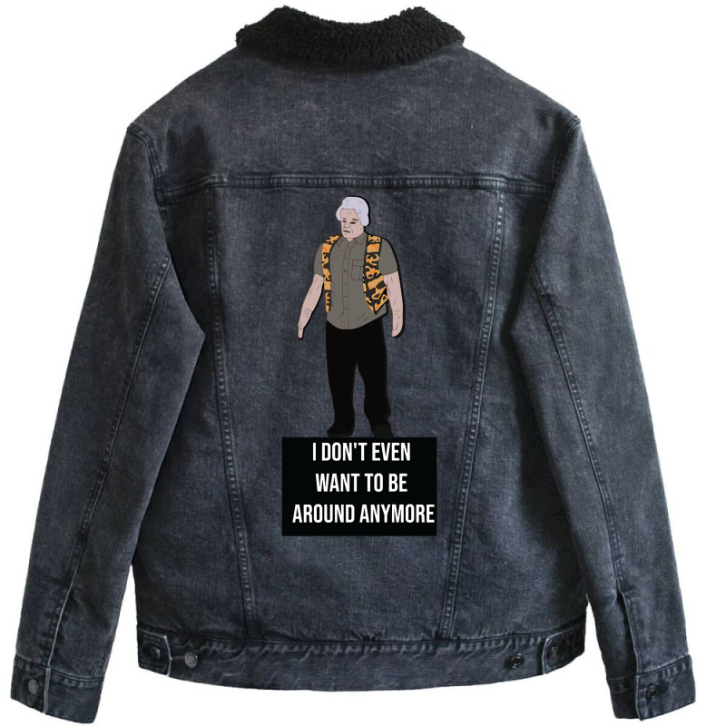 I Don't Even Want To Be Around Anymore Unisex Sherpa-lined Denim Jacket | Artistshot