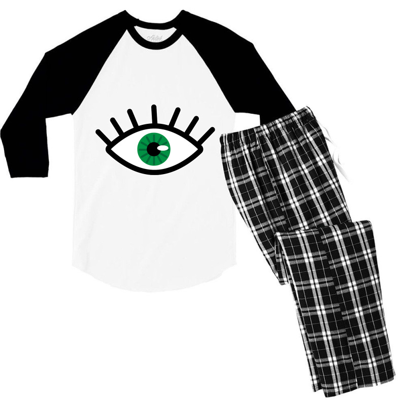 Limited Edition Green Eye Power 1 Men's 3/4 Sleeve Pajama Set by Milne Charlton | Artistshot