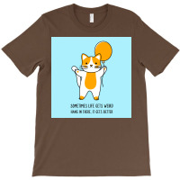 Cat Balloon Cheered Up Fashion Poster Summer T-shirt | Artistshot