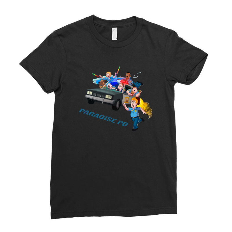 Paradise Pd Car Chase 1 Ladies Fitted T-Shirt by StarActon | Artistshot