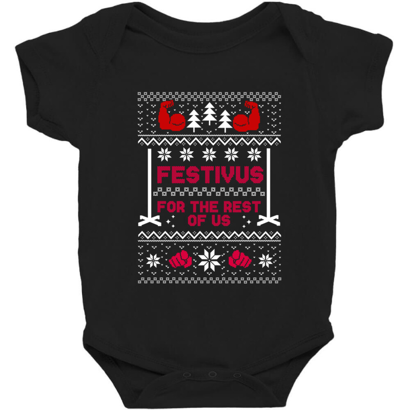 Festivus For The Rest Of Us - Christmas Sweater Baby Bodysuit by TracyLSontrop | Artistshot